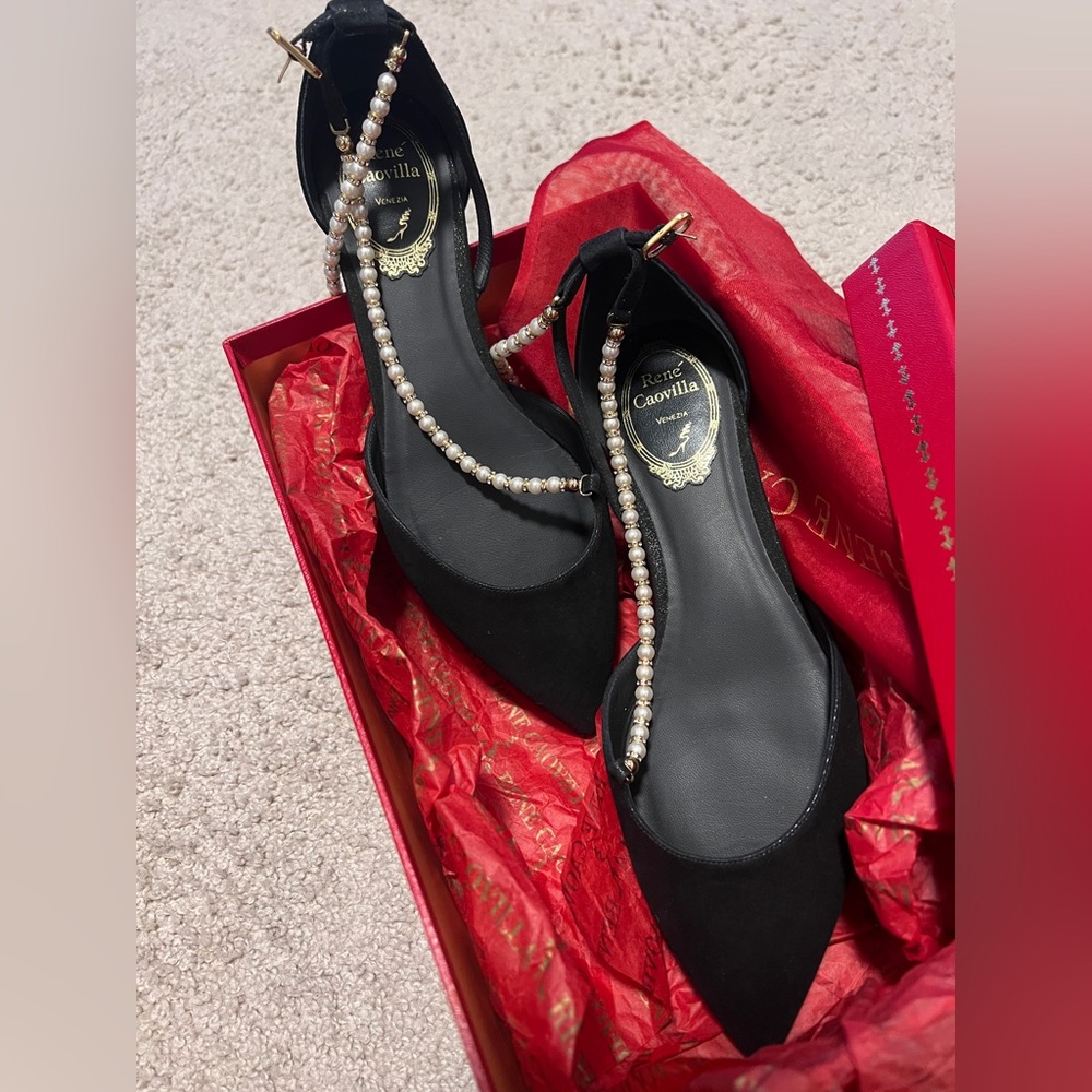 René Caovilla leather ballet flats BRAND NEW